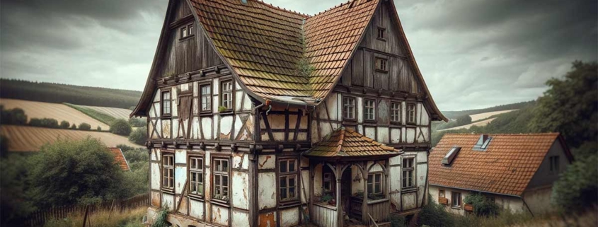 ein unsanierte Immobilie auf dem Land