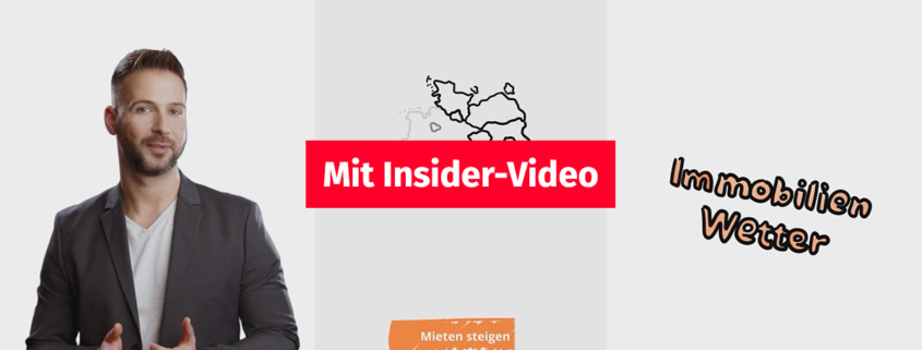 Ein Mann steht links im Bild und erklärt die aktuelle Lage an den Immobilienmärkten, im Hintergrund erscheinen Grafiken zu seinem Vortrag | Mieten steigen weiter